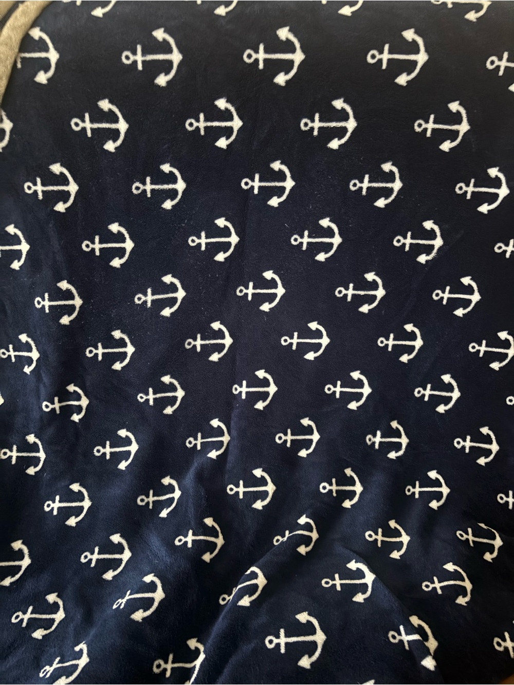 Navy Anchor print blanket